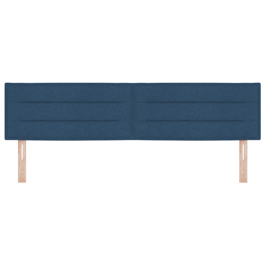 Hoofdbord met strepen 90 cm stof blauw