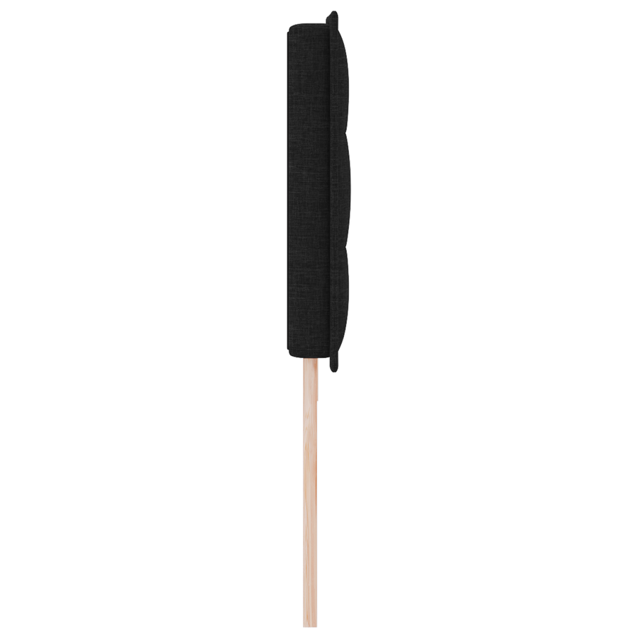 Hoofdbord met strepen 100 cm stof zwart
