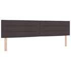 LED Headboard with LED Strip Lights Dark Brown 200 cm Polyester