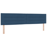 Hoofdbord blauw 100 cm met LED-verlichting polyester