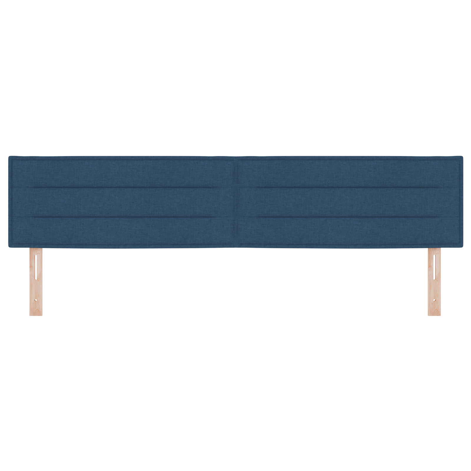 Hoofdbord met strepen 100 cm stof blauw