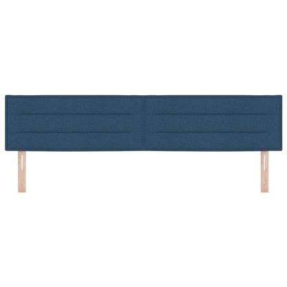 Hoofdbord met strepen 100 cm stof blauw