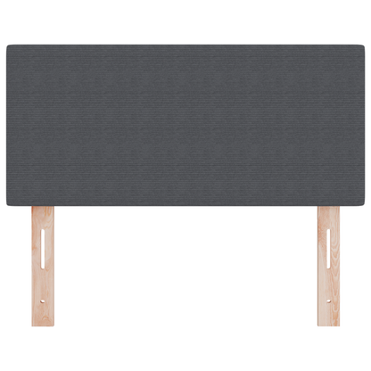 LED Hoofdbord Simpel Ontwerp Donkergrijs 90 cm Corduroystof