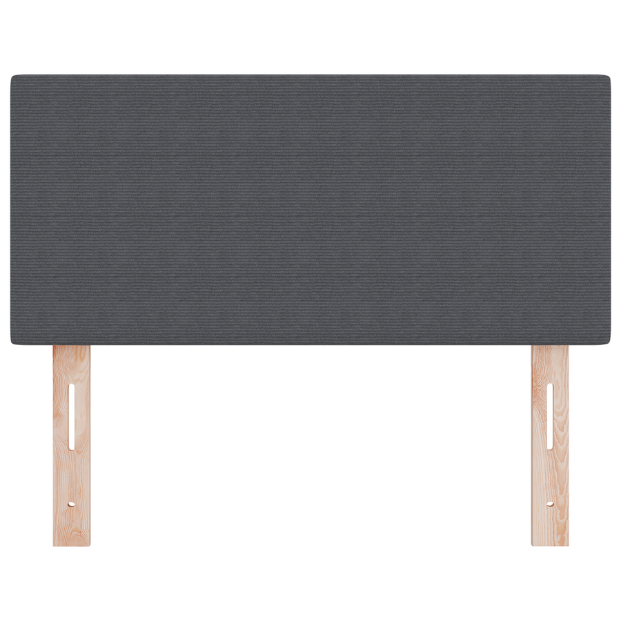 LED Hoofdbord Simpel Ontwerp Donkergrijs 90 cm Corduroystof