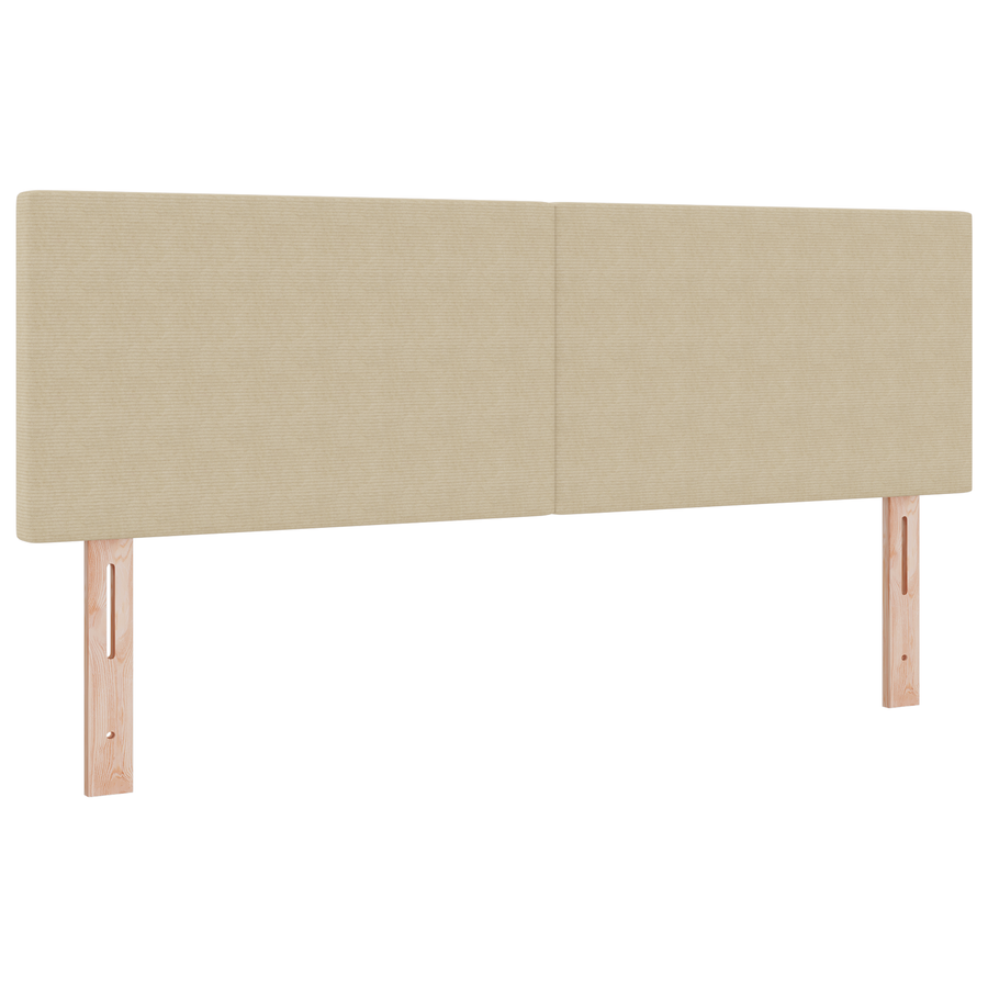 LED Hoofdbord Eenvoudig Ontwerp Lichtgroen en Grijs 80 cm Corduroy Stof