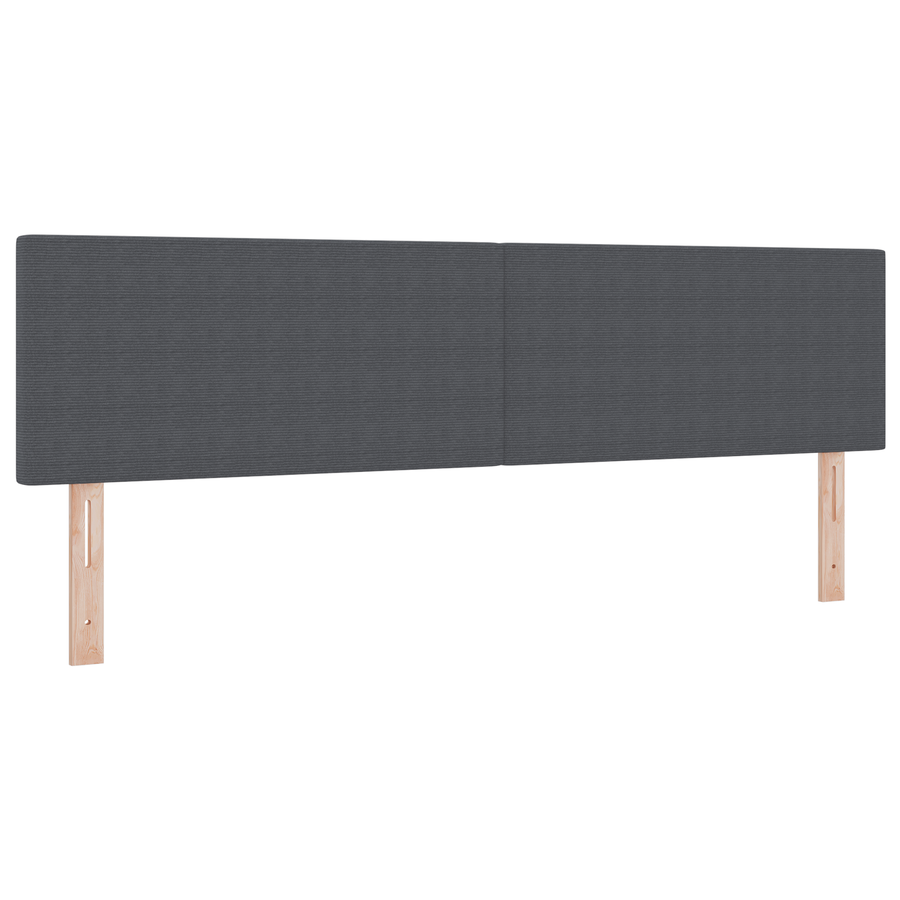 LED Hoofdbord Simpel Donkergrijs 90 cm Corduroy Stof