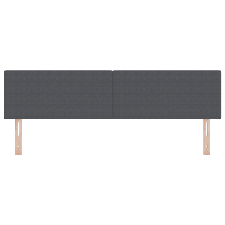 LED Hoofdbord Simpel Donkergrijs 90 cm Corduroy Stof