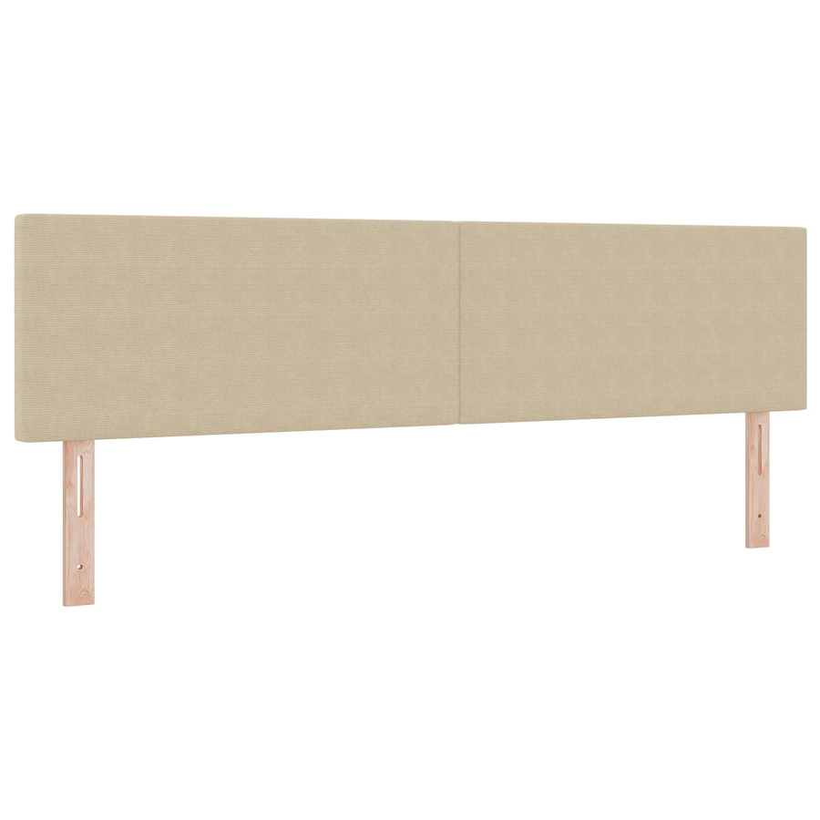 LED Hoofdbord Simpel Ontwerp Lichtgroen Grijs 90 cm Katoenen Stof