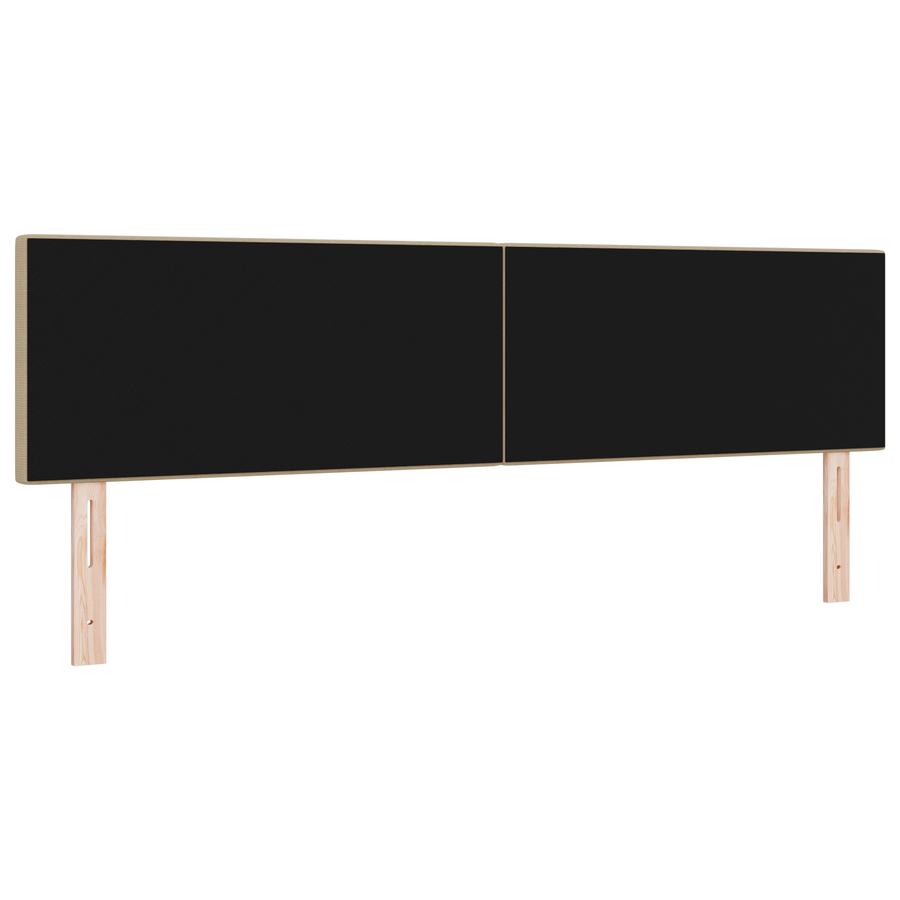 LED Hoofdbord Simpel Ontwerp Lichtgroen Grijs 90 cm Katoenen Stof
