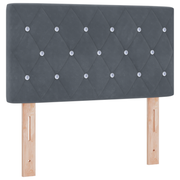 Hoofdbord LED 80 cm donkergrijs fluweel