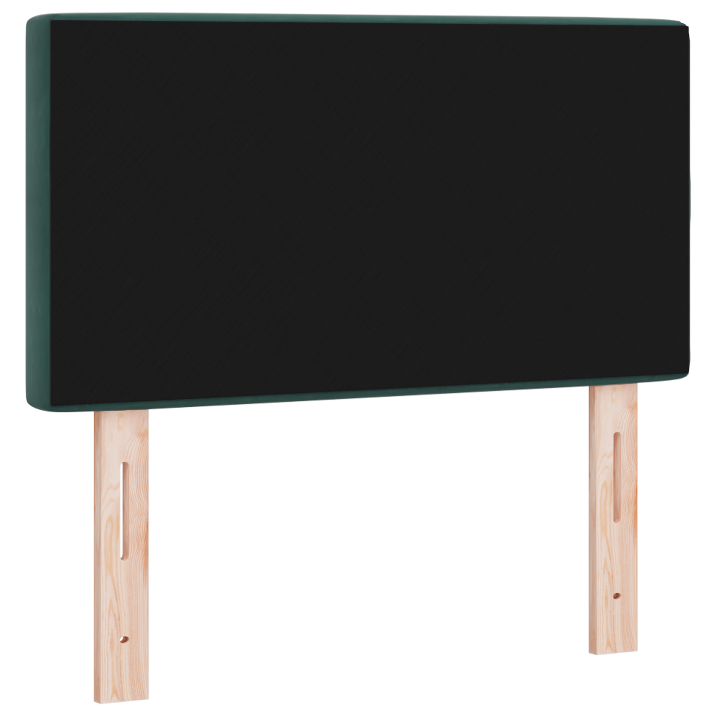 Hoofdbord LED en kristallen knopen 80 cm fluweel donkergroen