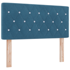 LED Headboard with LED Strip Lights Dark Blue 90 cm Polyester