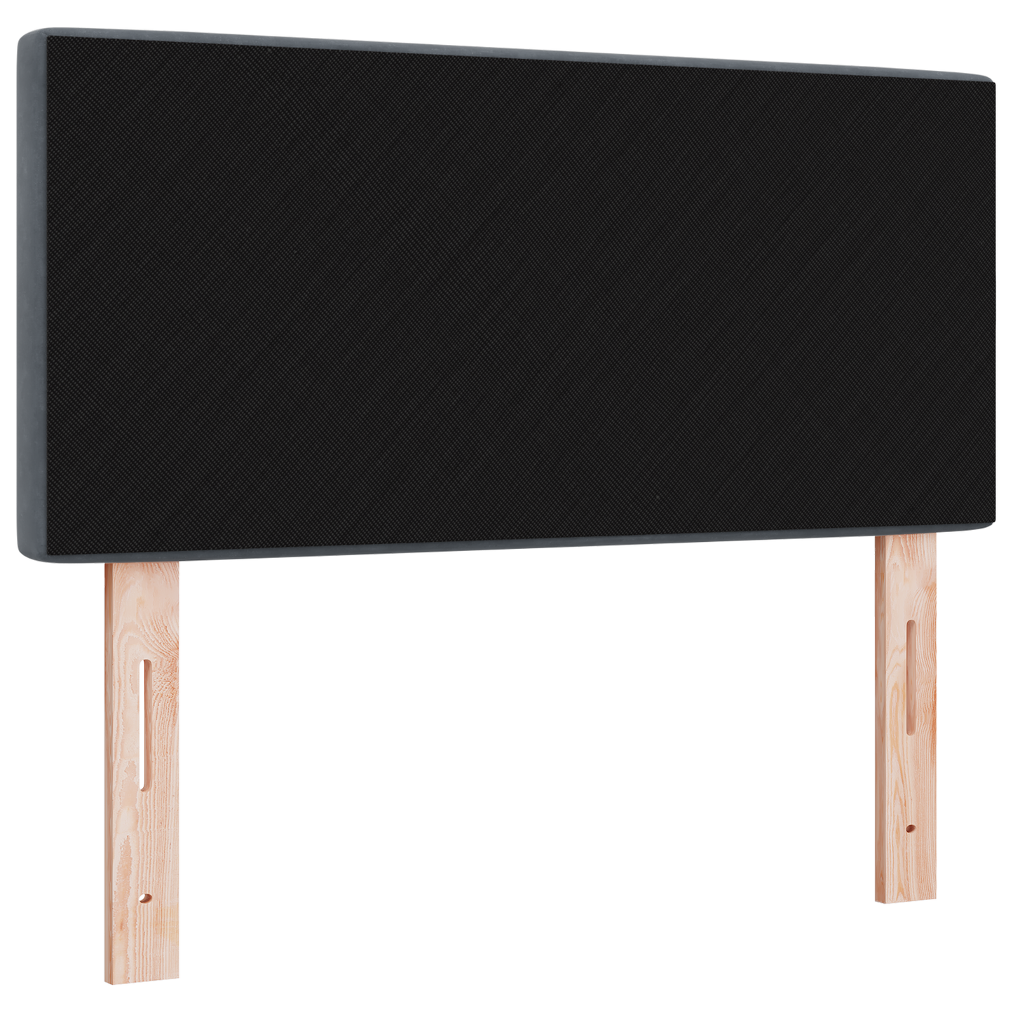 Hoofdbord LED en kristallen knopen 100 cm fluweel donkergrijs