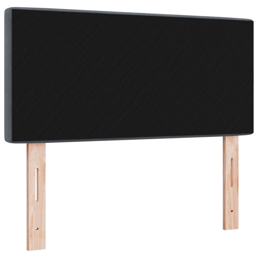 Hoofdbord LED en kristallen knopen 100 cm fluweel donkergrijs