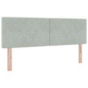 Hoofdbord lichtgrijs 144 cm polyester