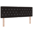 LED Headboard with LED Strip Lights Black 160 cm Polyester