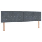 Hoofdbord LED 180 cm donkergrijs polyester