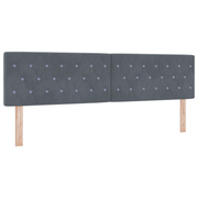 Hoofdbord LED 180 cm donkergrijs polyester