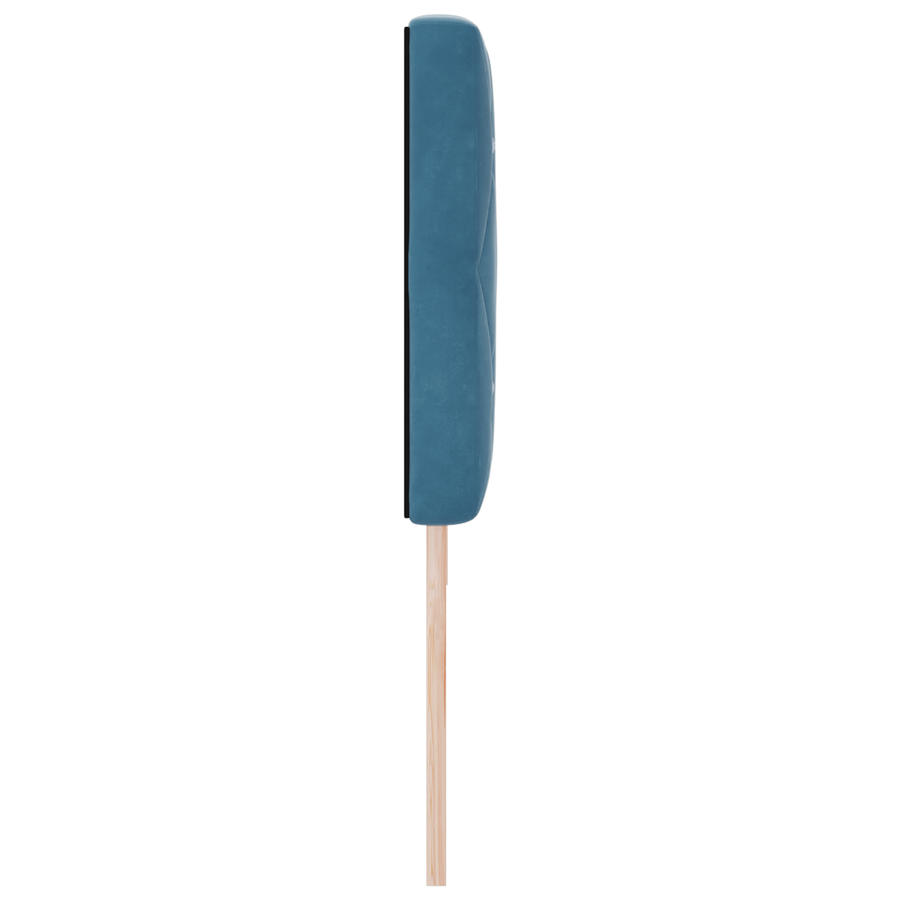 Hoofdbord LED en kristallen knopen 90 cm fluweel donkerblauw