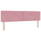 Hoofdbord LED 90 cm roze fluweel kristal