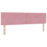 Hoofdbord LED 90 cm roze fluweel kristal