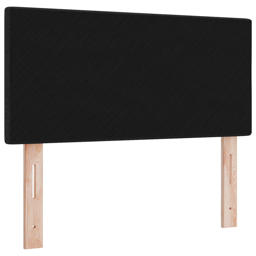 Hoofdbord met LED en knopen 80 cm stof zwart