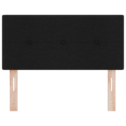 Hoofdbord met LED en knopen 80 cm stof zwart