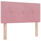 LED Headboard with LED Strip Lights Pink 80 cm Polyester