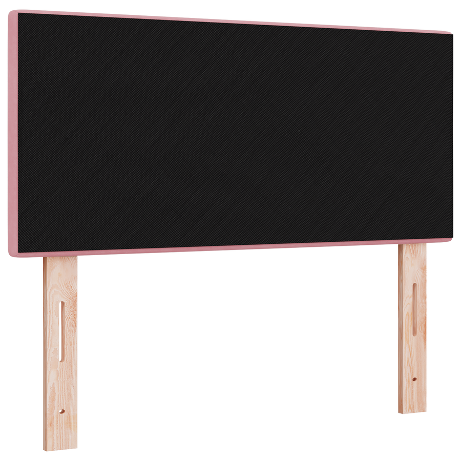 Hoofdbord met LED en knopen 80 cm fluweel roze