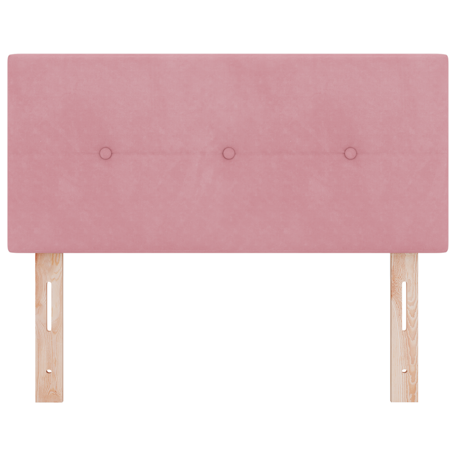 Hoofdbord met LED en knopen 80 cm fluweel roze