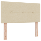 LED Headboard with LED Strip Lights Cream 90 cm Polyester