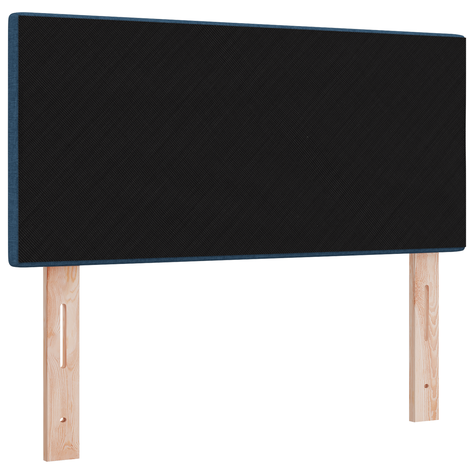 Hoofdbord met LED en knopen 90 cm stof blauw
