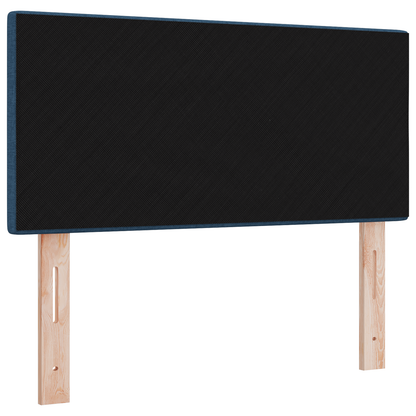 Hoofdbord met LED en knopen 100 cm stof blauw