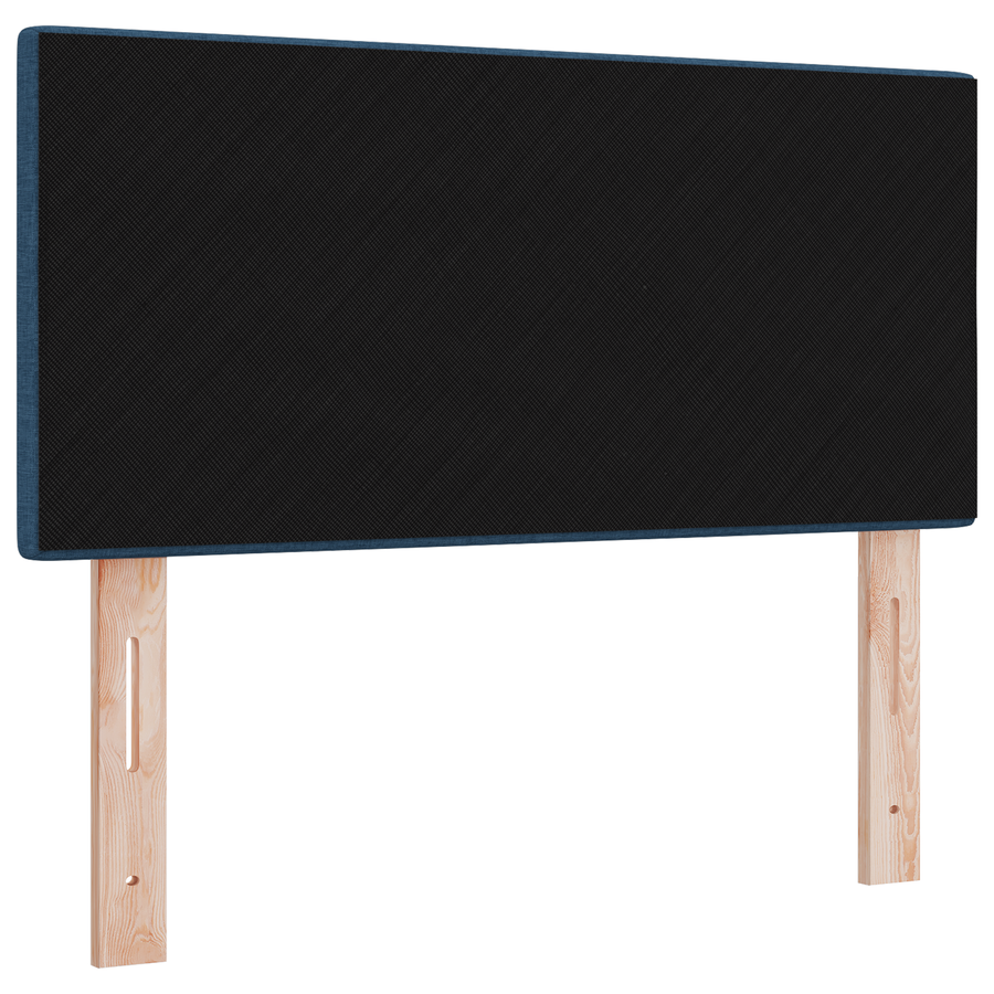 Hoofdbord met LED en knopen 100 cm stof blauw