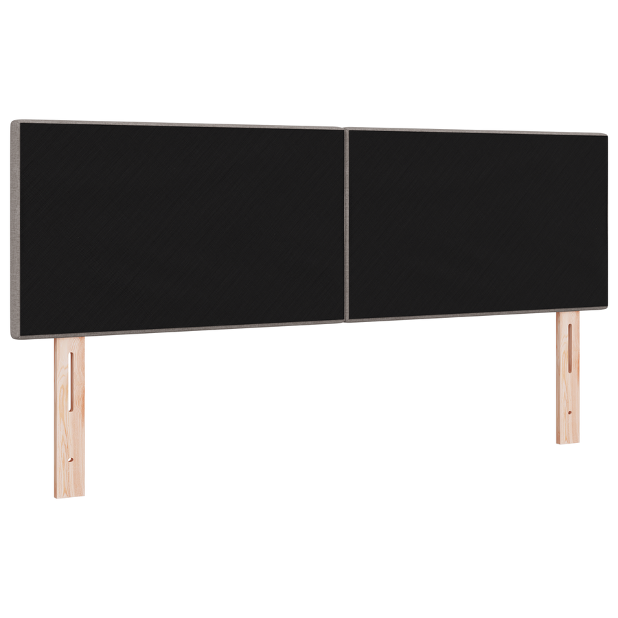 Hoofdbord met LED en knopen 72 cm stof taupe