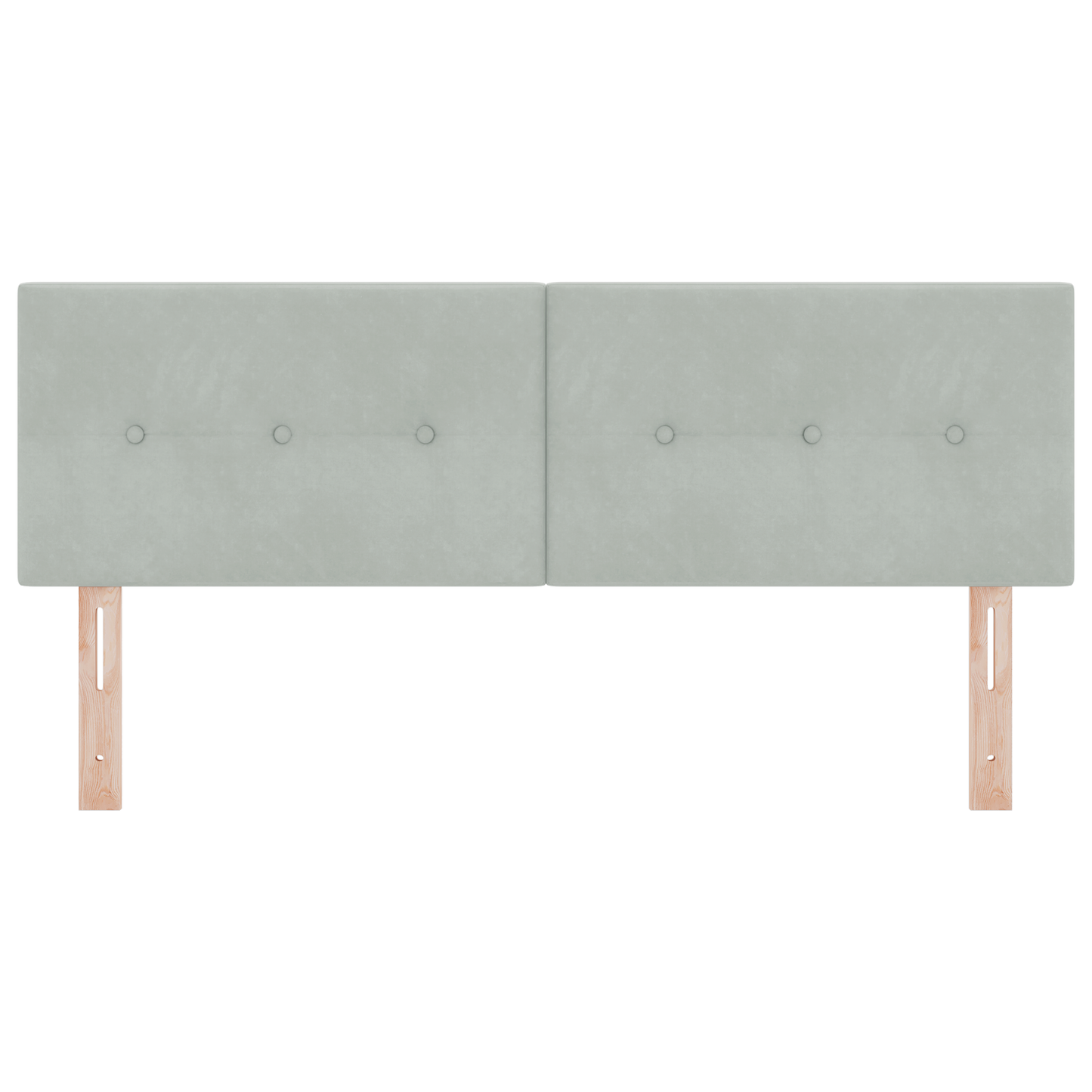 Hoofdbord met LED en knopen 72 cm fluweel lichtgrijs