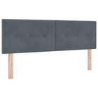 LED Headboard with LED Strip Lights Grey 144 cm Polyester