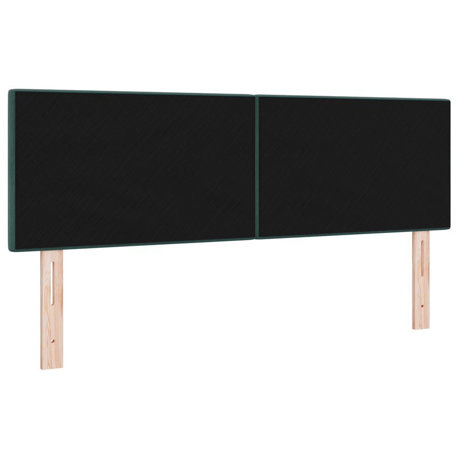 Hoofdbord met LED en knopen 72 cm fluweel donkergroen