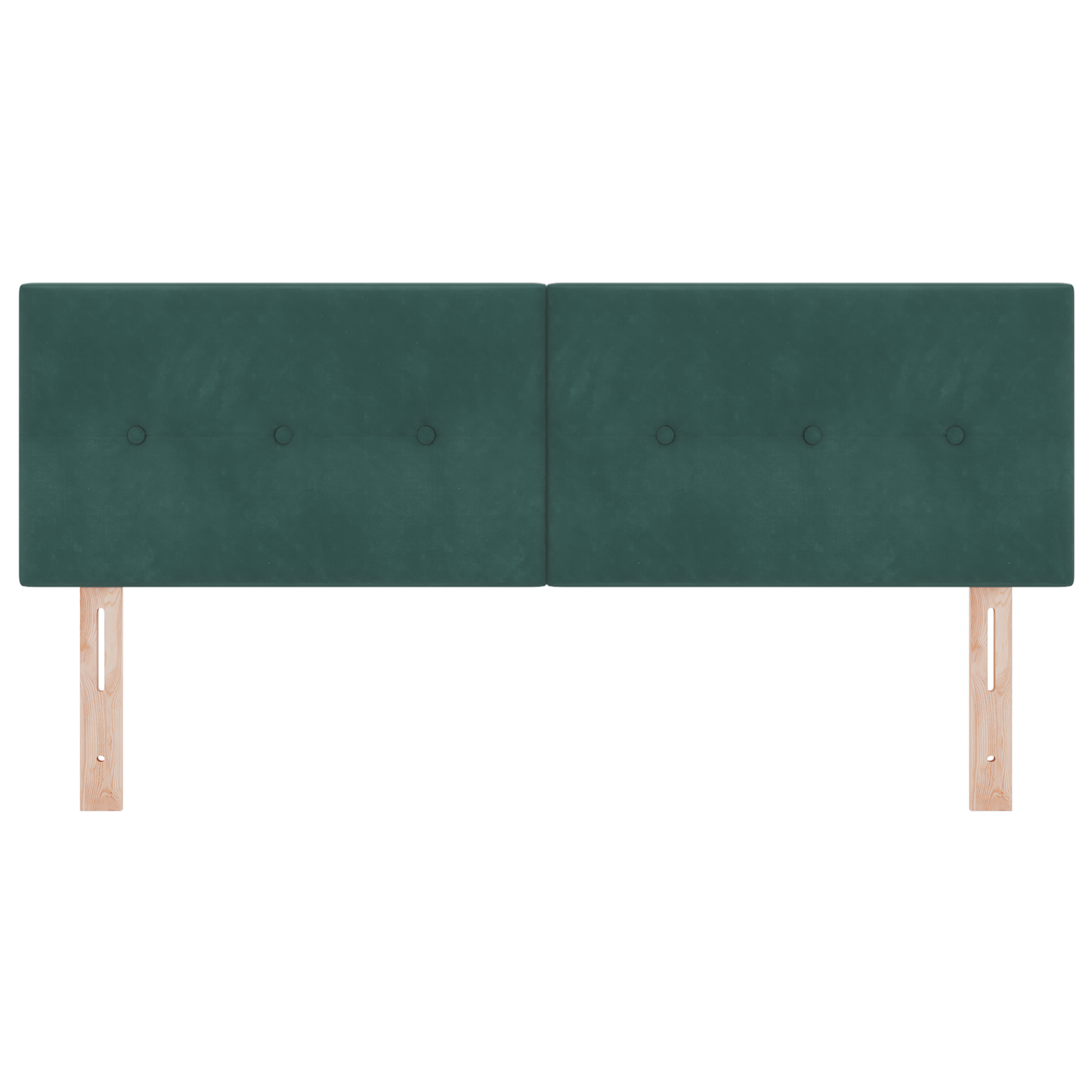 Hoofdbord met LED en knopen 72 cm fluweel donkergroen
