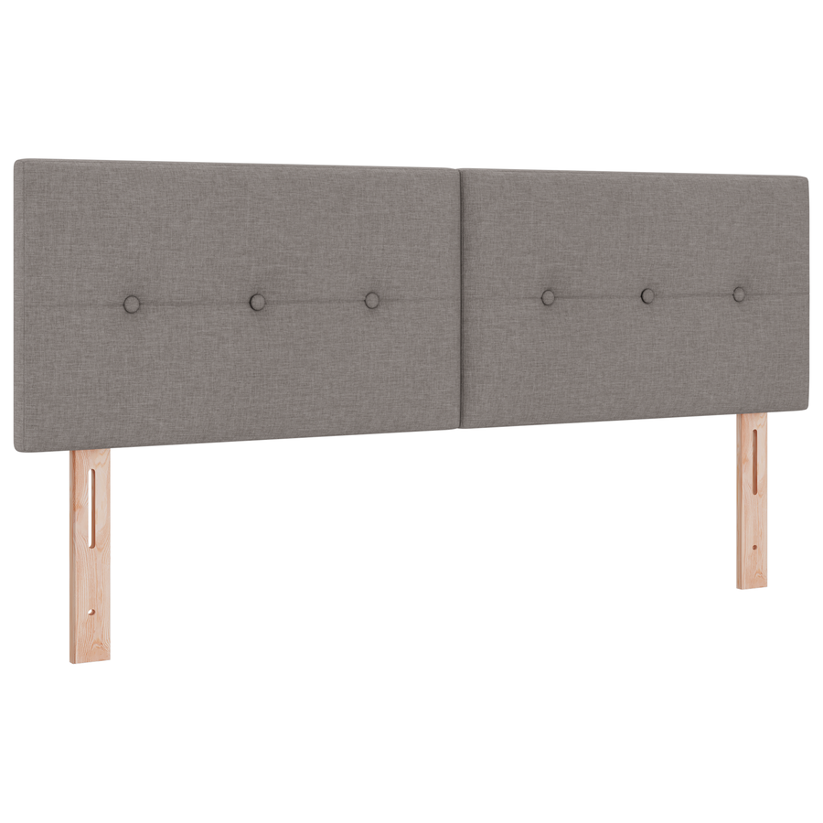 Hoofdbord met LED en knopen 80 cm stof taupe