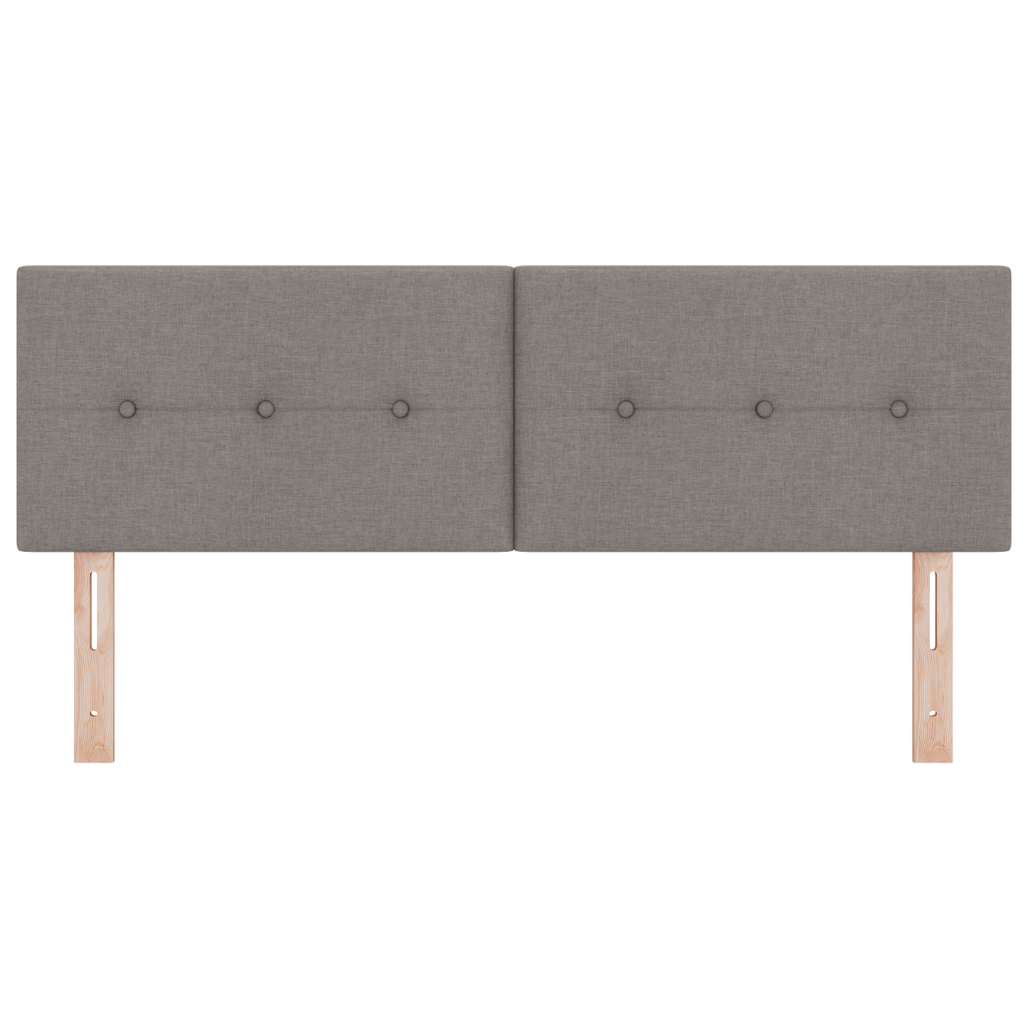 Hoofdbord met LED en knopen 80 cm stof taupe