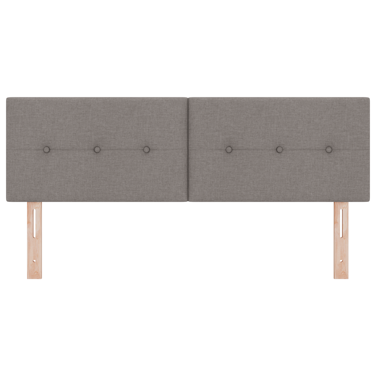 Hoofdbord met LED en knopen 80 cm stof taupe
