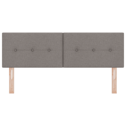 Hoofdbord met LED en knopen 80 cm stof taupe