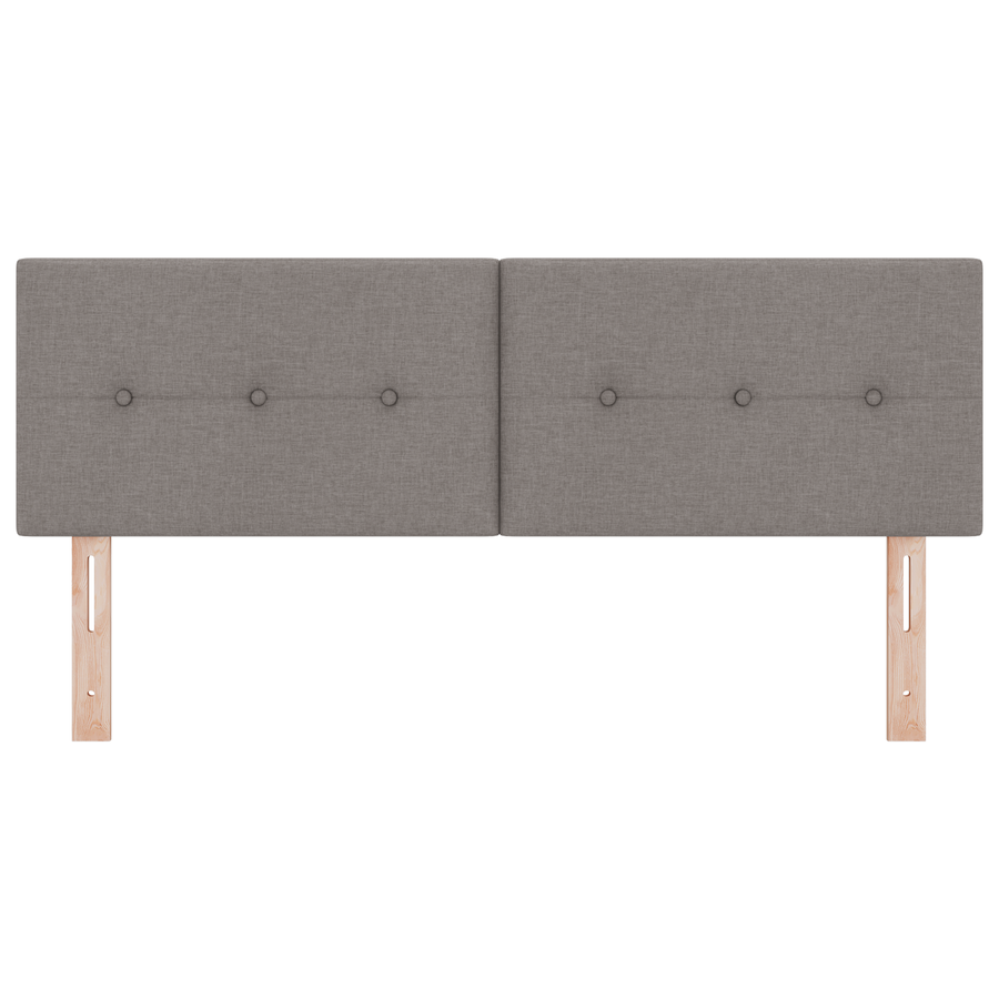 Hoofdbord met LED en knopen 80 cm stof taupe