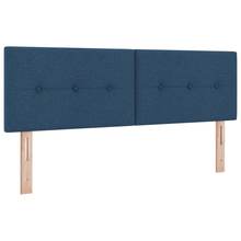 Hoofdbord met LED en knopen 80 cm stof blauw