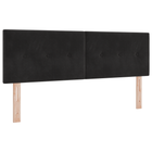 LED Headboard with LED Strip Lights Black 160 cm Polyester