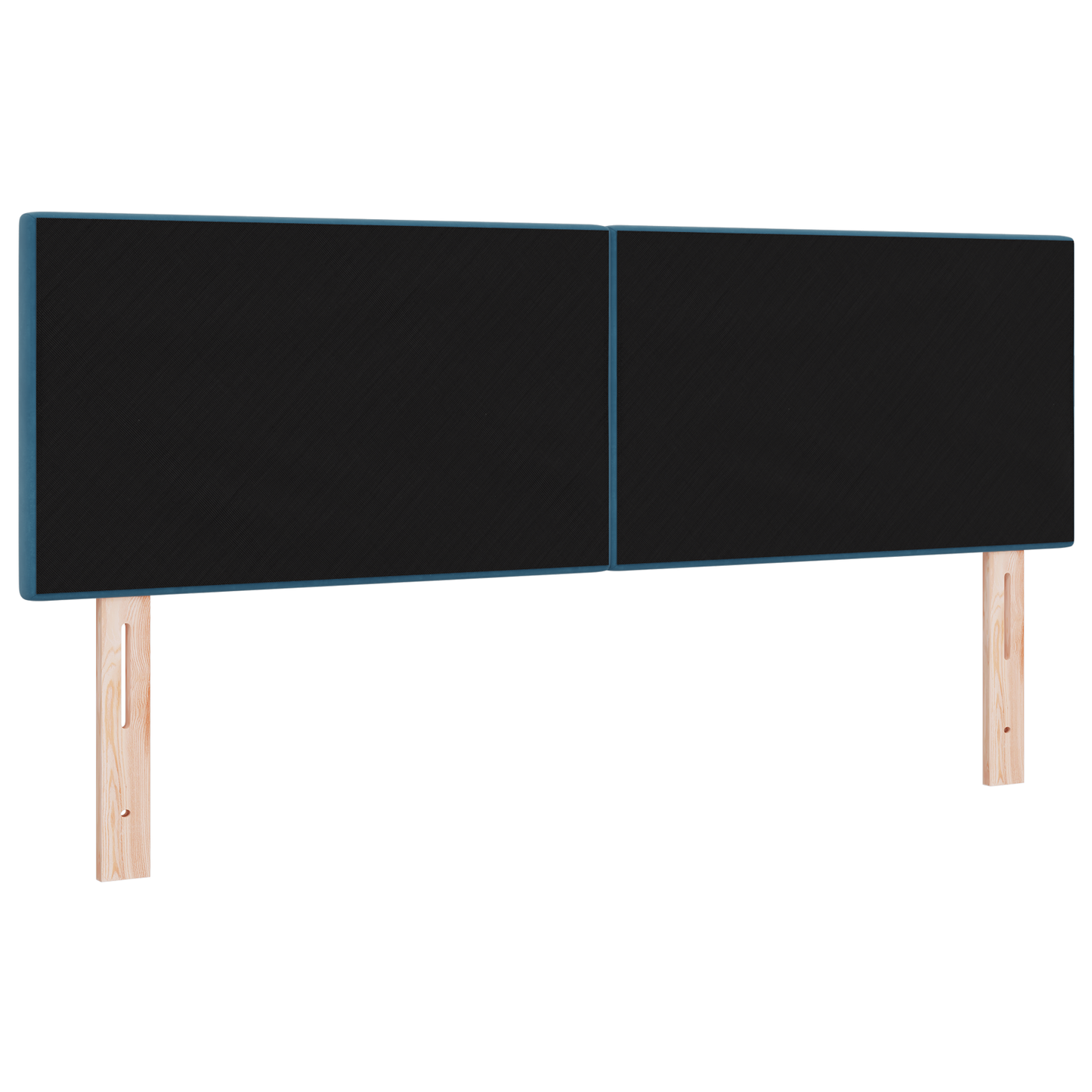 Hoofdbord met LED en knopen 80 cm fluweel donkerblauw