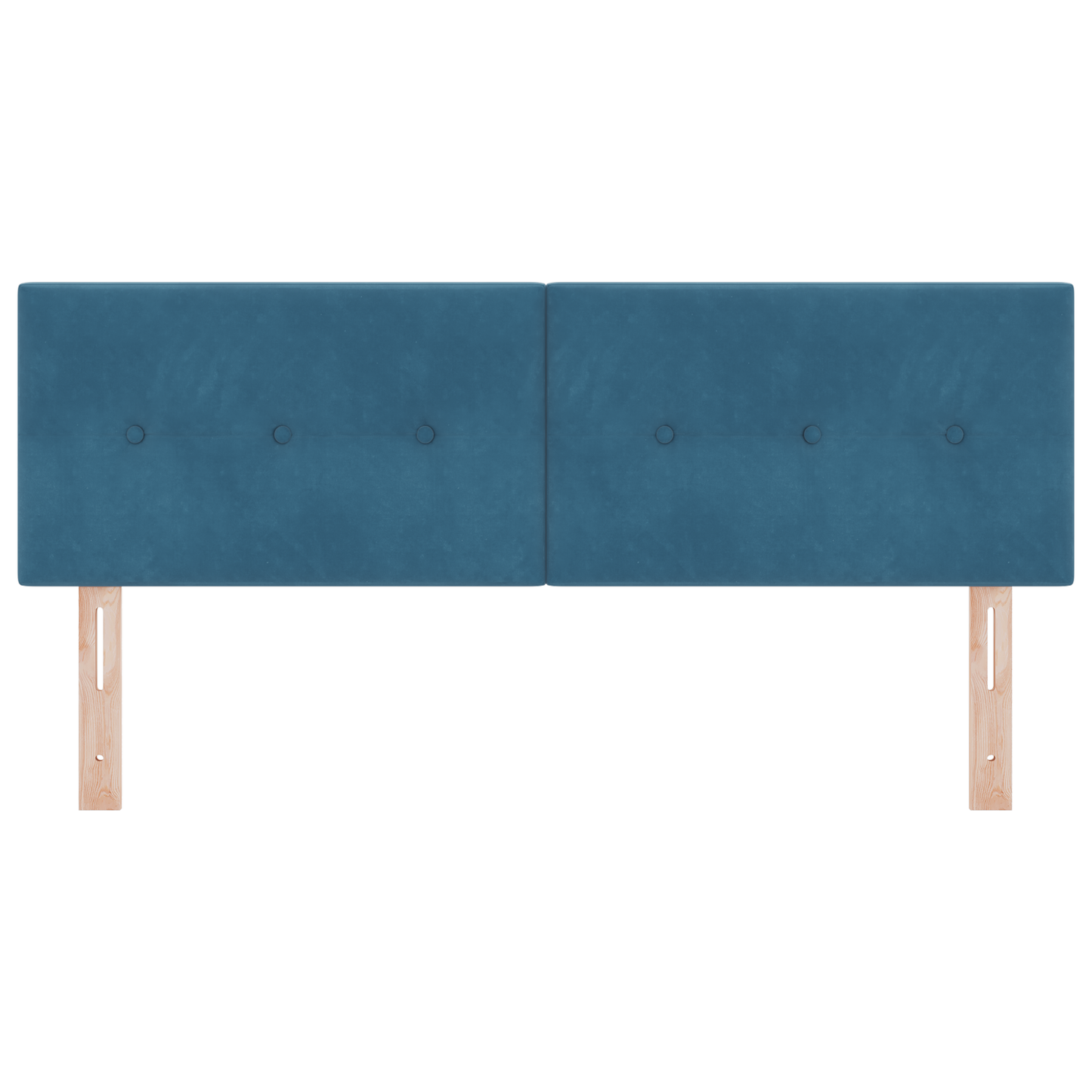 Hoofdbord met LED en knopen 80 cm fluweel donkerblauw
