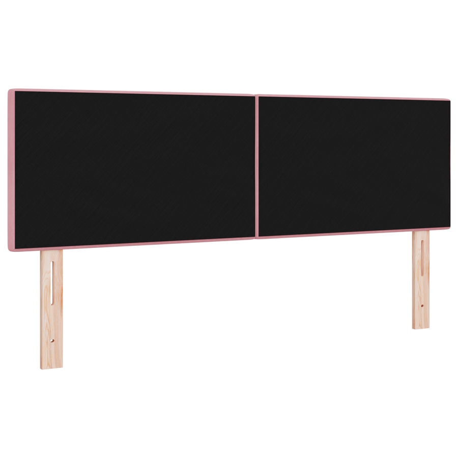 Hoofdbord met LED en knopen 80 cm fluweel roze