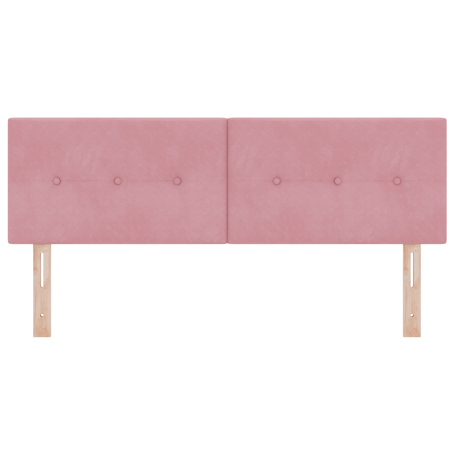 Hoofdbord met LED en knopen 80 cm fluweel roze